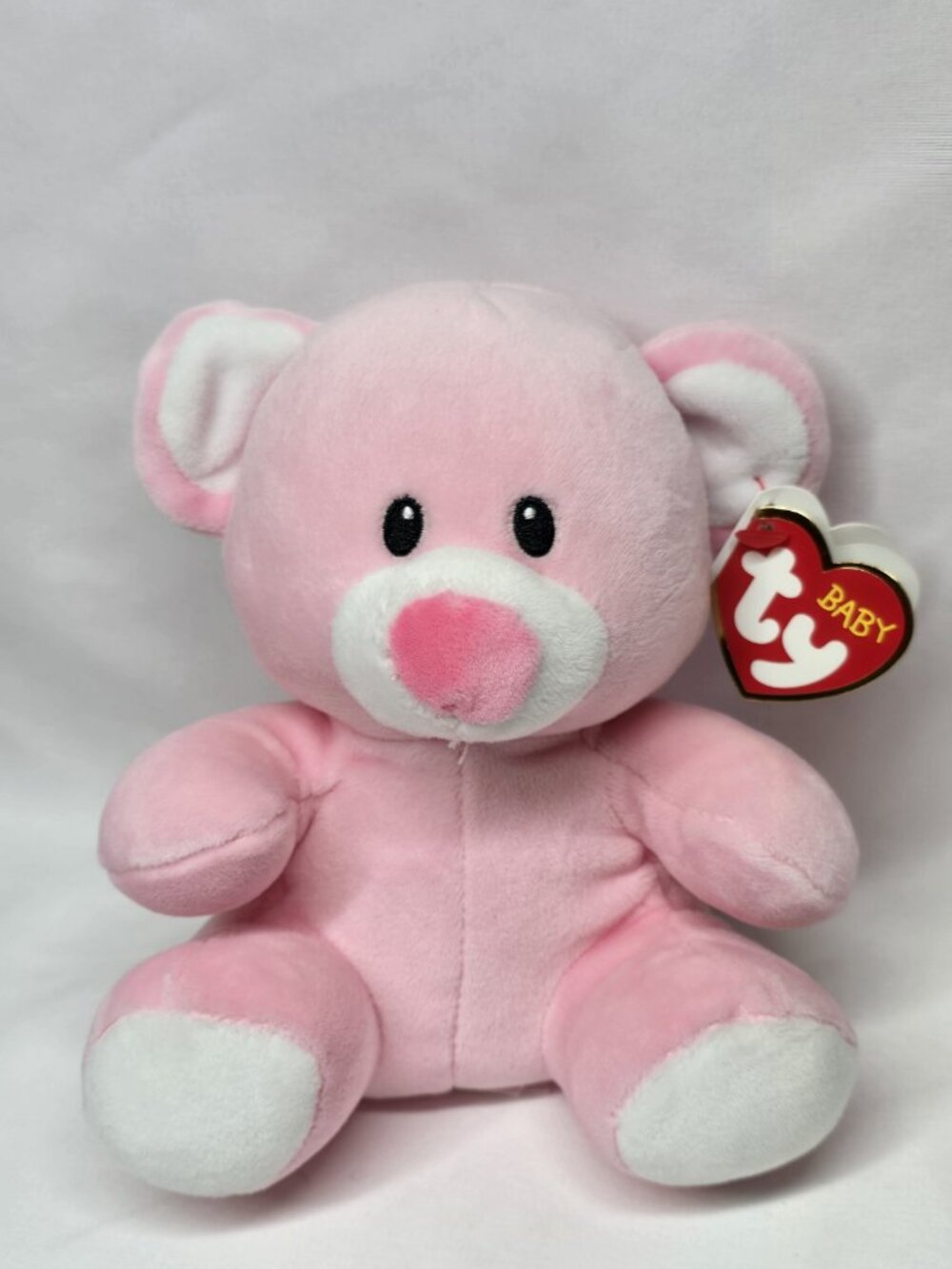 TY Baby | Princess the Pink Bear | Soft Plush Stuffed Animal 7" | 2017 With Tags